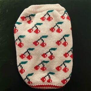 Dog pink Cherry sweater size small